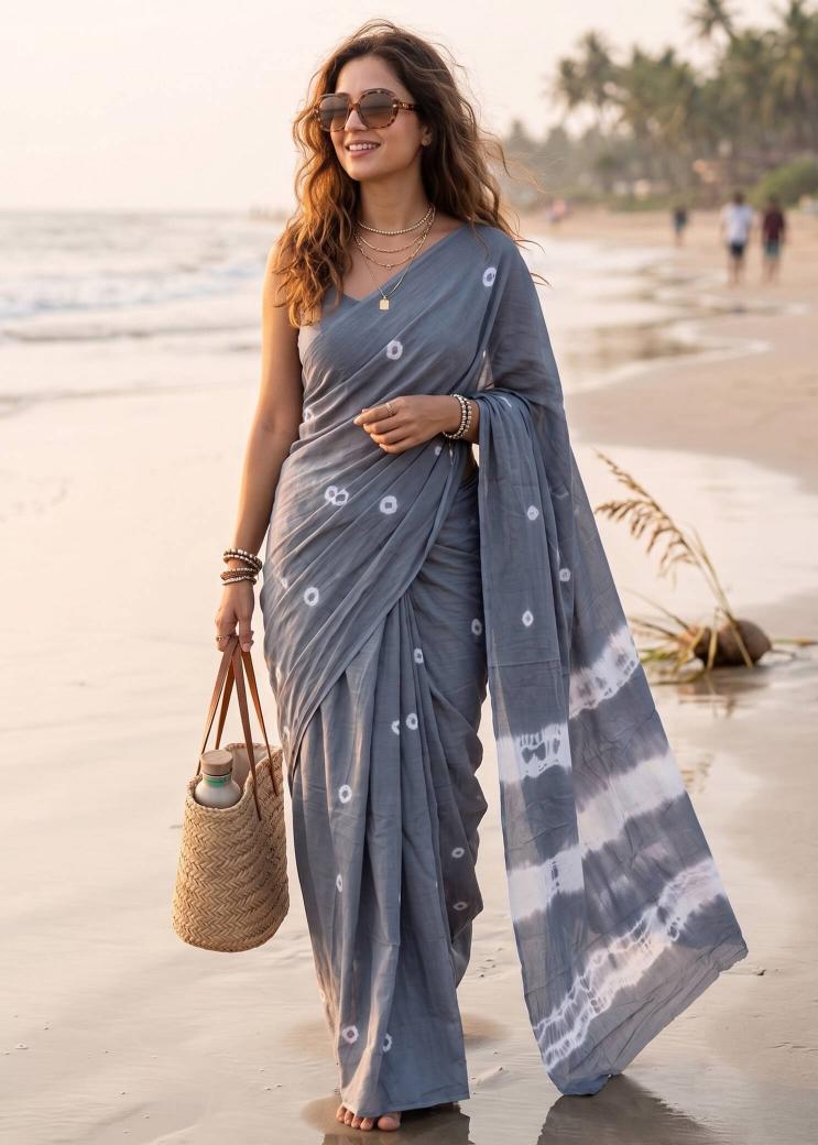 Vastrangan cotton bandhej direct manufacturer of sarees for resellers near me